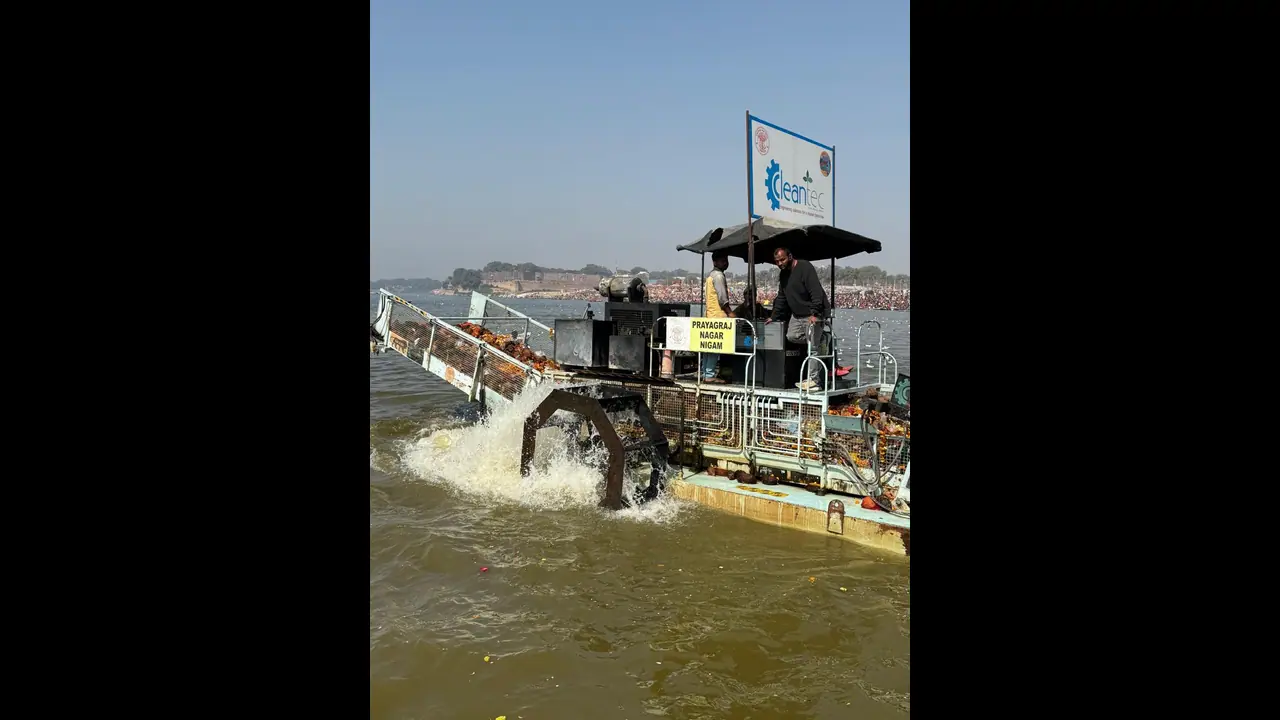 Mahakumbh 2025: High Tech skimmers remove 10 15 tonnes of waste daily from Ganga & Yamuna