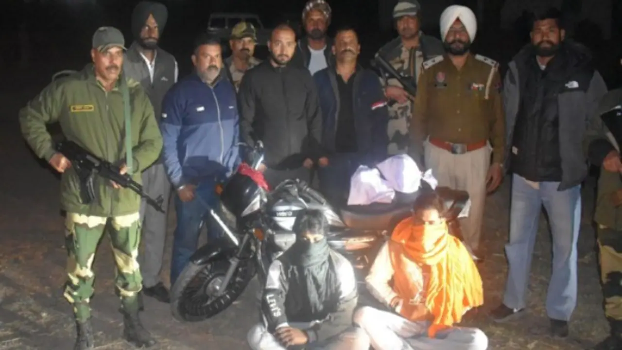 Punjab: BSF nab two smugglers with 1.1 kg heroin in Amritsar border operation Punjab: BSF nab two smugglers with 1.1 kg heroin in Amritsar border operation