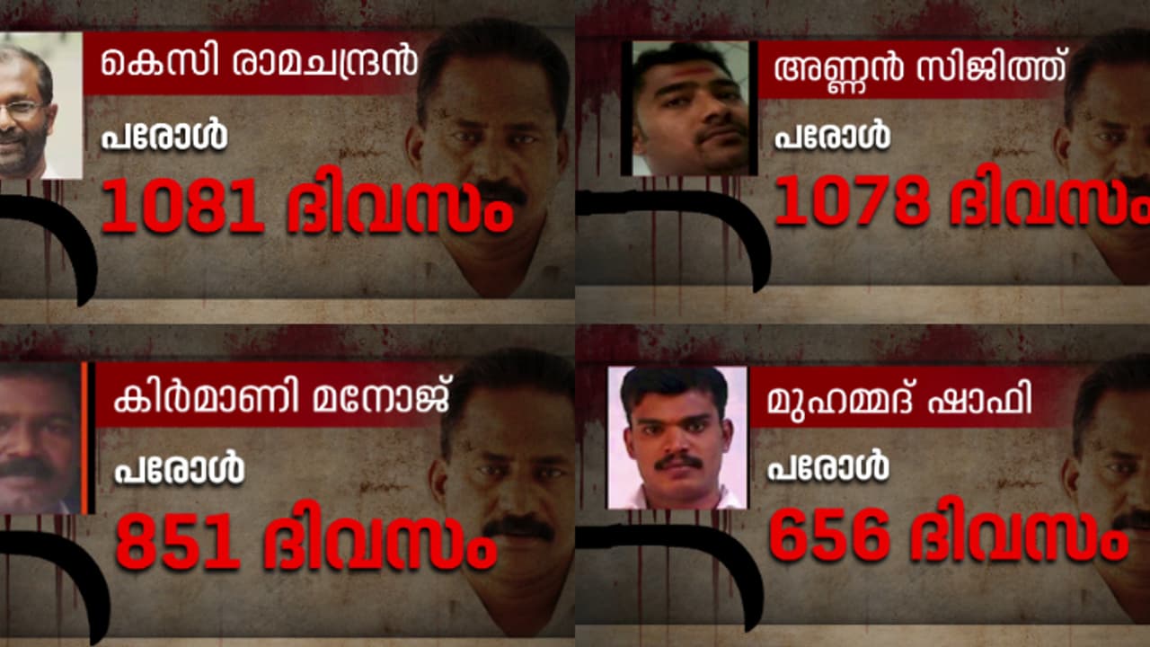 ടിപി കേസ് പ്രതികൾക്ക് വാരിക്കോരി പരോൾ; കൊടിസുനിക്ക് 60 ദിവസം, 6 പ്രതികൾക്ക് 500ലധികം, 3 പേർക്ക് 1000ലേറെ ദിവസം ടിപി കേസ് പ്രതികൾക്ക് വാരിക്കോരി പരോൾ; കൊടിസുനിക്ക് 60 ദിവസം, 6 പ്രതികൾക്ക് 500ലധികം, 3 പേർക്ക് 1000ലേറെ ദിവസം