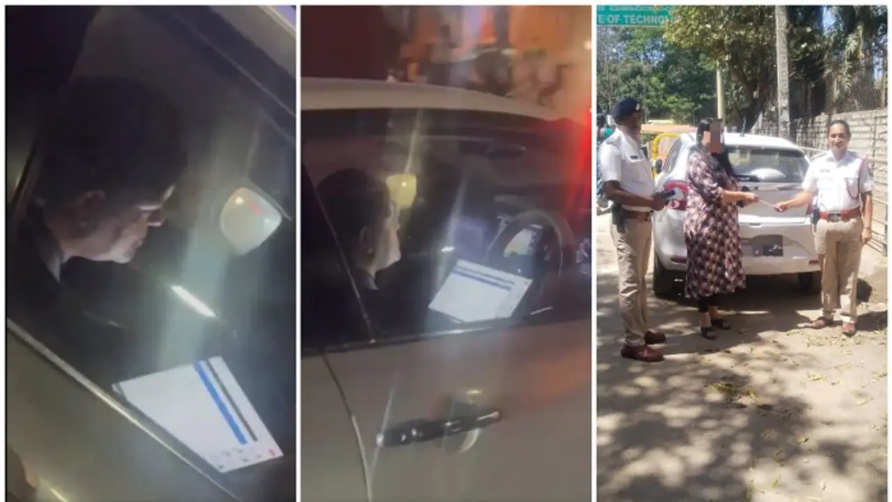 Peak Bengaluru moment! Woman drives while using laptop, cops say, 'Work from home not from car' (WATCH) Peak Bengaluru moment! Woman drives while using laptop, cops say, 'Work from home not from car' (WATCH)