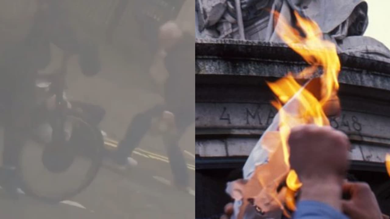 Man burning Quran outside Turkish Consulate in London assaulted by knife wielding suspect (WATCH)