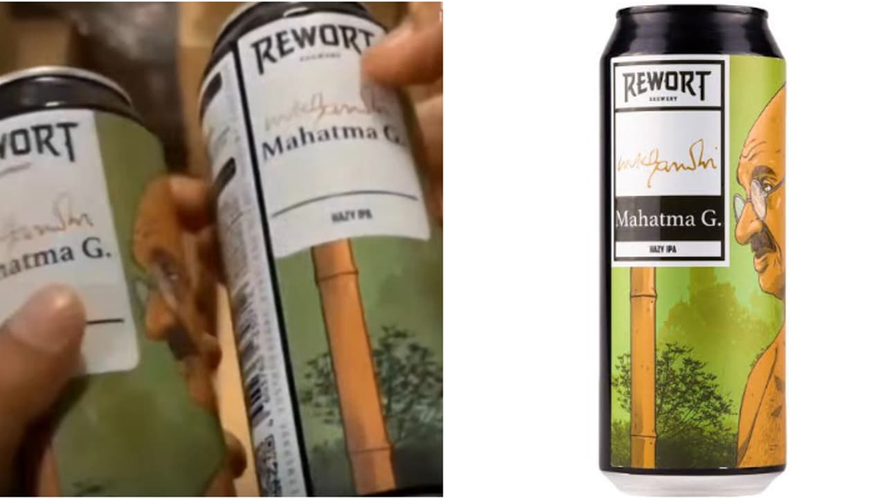 'മഹാത്മാ ജി', ബിയർ കാനിൽ ഗാന്ധിജിയുടെ പേരും ചിത്രവും, വിവാദത്തിൽ റഷ്യൻ ബ്രൂവറി, രൂക്ഷവിമർശനം 