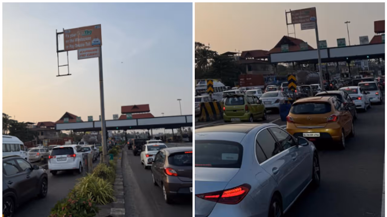 ആമ്പല്ലൂർ വരെ വാഹനങ്ങളുടെ വരി, പാലിയേക്കര ടോൾ പ്ലാസയിൽ വൻ ഗതാഗത കുരുക്ക് ആമ്പല്ലൂർ വരെ വാഹനങ്ങളുടെ വരി, പാലിയേക്കര ടോൾ പ്ലാസയിൽ വൻ ഗതാഗത കുരുക്ക്