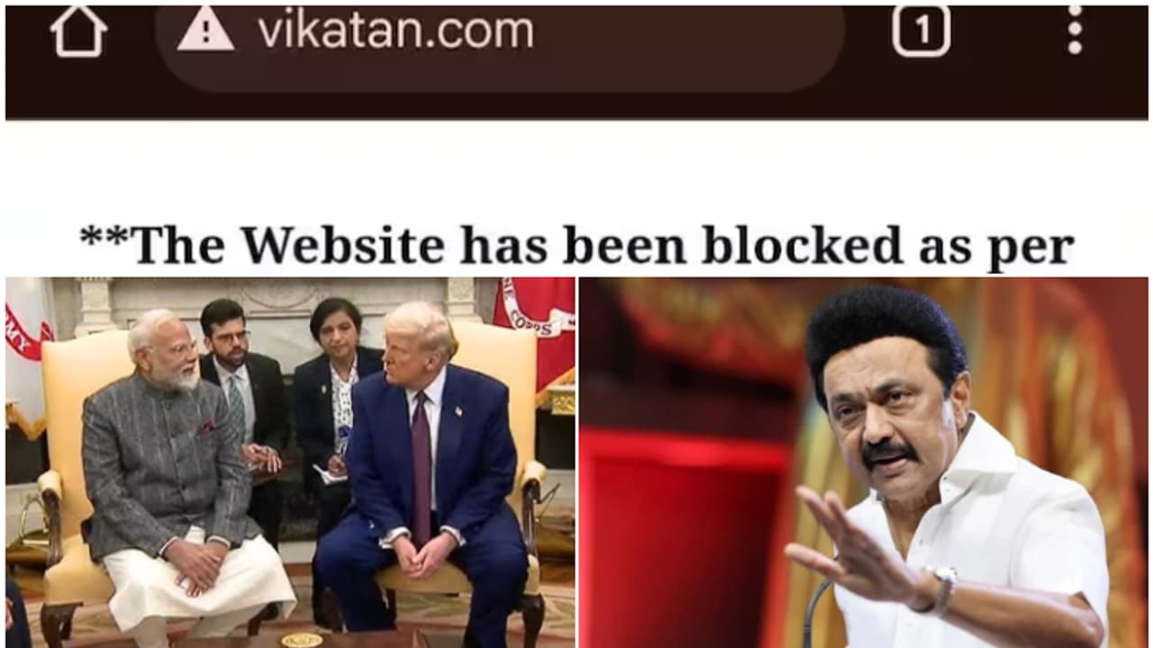 ട്രംപിന്റെ 'കൈവിലങ്ങി'ൽ മോദിയെ പരിഹസിച്ച കാർട്ടൂൺ, വികടനെ വിലക്കിയതിൽ വ്യാപക പ്രതിഷേധം; ഫാസിസമെന്ന് സ്റ്റാലിൻ ട്രംപിന്റെ 'കൈവിലങ്ങി'ൽ മോദിയെ പരിഹസിച്ച കാർട്ടൂൺ, വികടനെ വിലക്കിയതിൽ വ്യാപക പ്രതിഷേധം; ഫാസിസമെന്ന് സ്റ്റാലിൻ