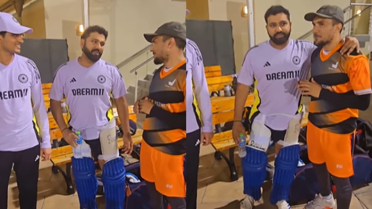 'ഞങ്ങളുടെ കാലെറിഞ്ഞ് ഒടിക്കാനാണോ നിങ്ങള് ഇവിടെ വന്നത്'; പരിശീലനത്തിനുശേഷം നെറ്റ് ബൗളറോട് രോഹിത് 'ഞങ്ങളുടെ കാലെറിഞ്ഞ് ഒടിക്കാനാണോ നിങ്ങള് ഇവിടെ വന്നത്'; പരിശീലനത്തിനുശേഷം നെറ്റ് ബൗളറോട് രോഹിത്