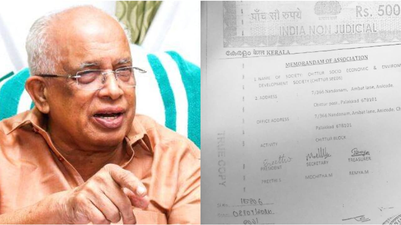 ചിറ്റൂരിൽ സീഡ് സൊസൈറ്റി രജിസ്റ്റർ ചെയ്തത് സ്റ്റാഫിൻ്റെ പേരിൽ; മന്ത്രി കൃഷ്ണൻകുട്ടിക്കെതിരെ കോൺഗ്രസ് ചിറ്റൂരിൽ സീഡ് സൊസൈറ്റി രജിസ്റ്റർ ചെയ്തത് സ്റ്റാഫിൻ്റെ പേരിൽ; മന്ത്രി കൃഷ്ണൻകുട്ടിക്കെതിരെ കോൺഗ്രസ്