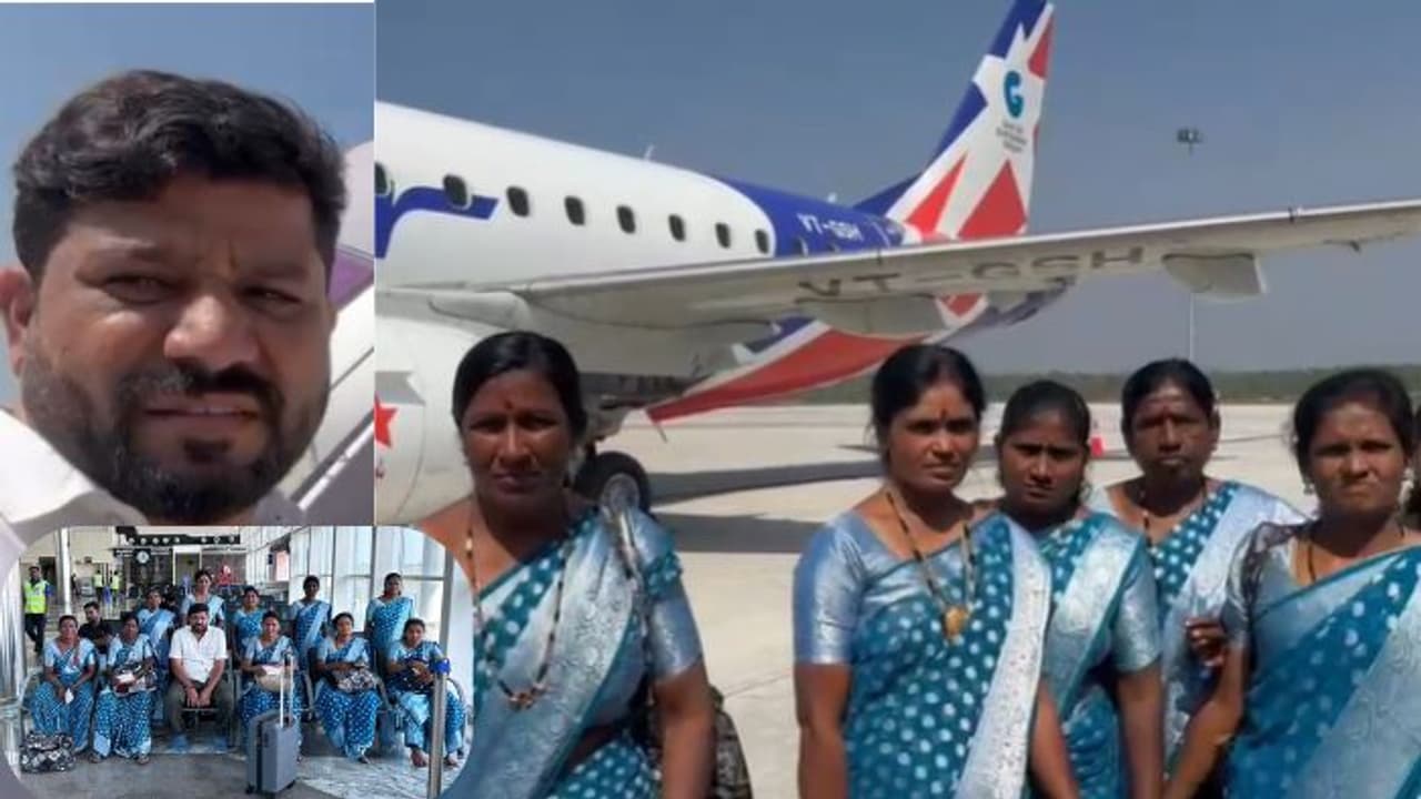 ಜಮೀನಿಗೆ ಕೂಲಿ ಕೆಲಸಕ್ಕೆ ಬಂದ ಮಹಿಳೆಯರನ್ನು ವಿಮಾನದಲ್ಲಿ ಟೂರ್ ಮಾಡಿಸಿದ ಹರಪನಹಳ್ಳಿ ರೈತ!