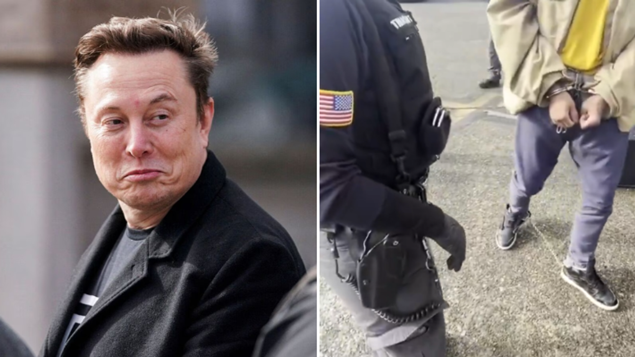 கை, கால்களுக்கு விலங்கிட்டு இழுத்து செல்லப்படும் குடியேறிகள்.. சிரிக்கும் எலான் மஸ்க்.. நெட்டிசன்கள் விளாசல்!