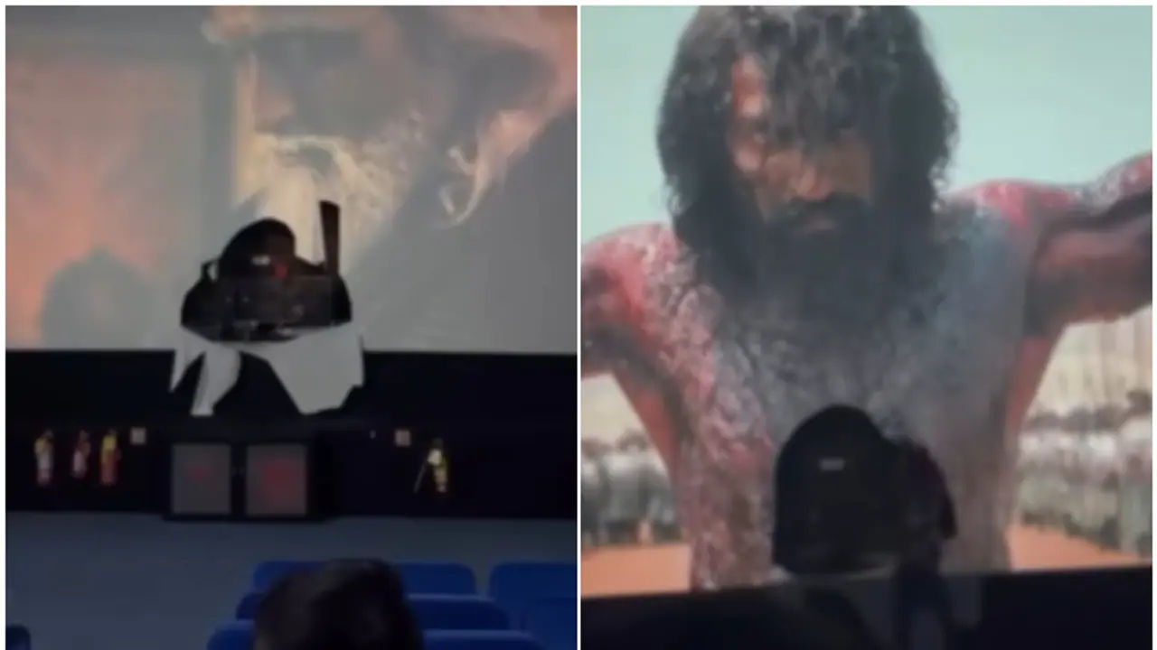 Drunk Man rips theatre screen during Chhaava screening in Gujarat’s Bharuch | Watch Video 