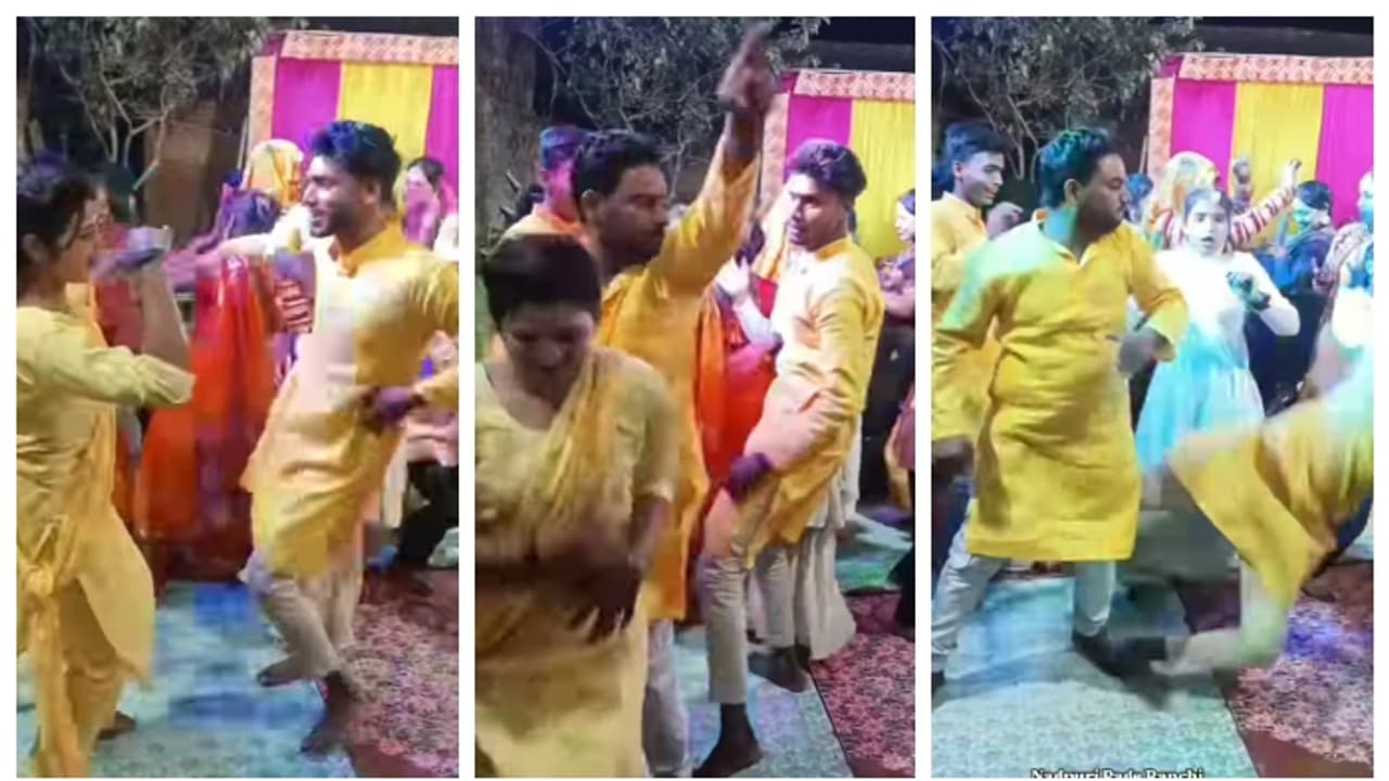 വിവാഹ ആഘോഷത്തിനിടെ സഹോദരിക്ക് ഒപ്പം നൃത്തം ചെയ്ത യുവാവിന്‍റെ മുഖത്ത് അടിച്ച് സഹോദരന്‍; വീഡിയോ വൈറൽ 