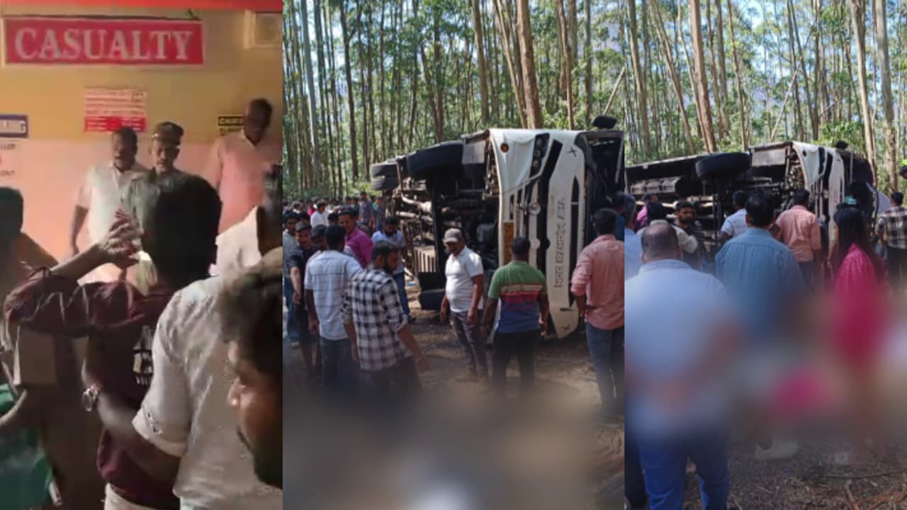 മൂന്നാറിൽ ടൂറിസ്റ്റ് ബസ് മറിഞ്ഞ് അപകടം; കോളേജ് വിദ്യാർഥി മരിച്ചു, ഒരാളുടെ നില ഗുരുതരം, നിരവധി പേർക്ക് പരിക്ക് മൂന്നാറിൽ ടൂറിസ്റ്റ് ബസ് മറിഞ്ഞ് അപകടം; കോളേജ് വിദ്യാർഥി മരിച്ചു, ഒരാളുടെ നില ഗുരുതരം, നിരവധി പേർക്ക് പരിക്ക്