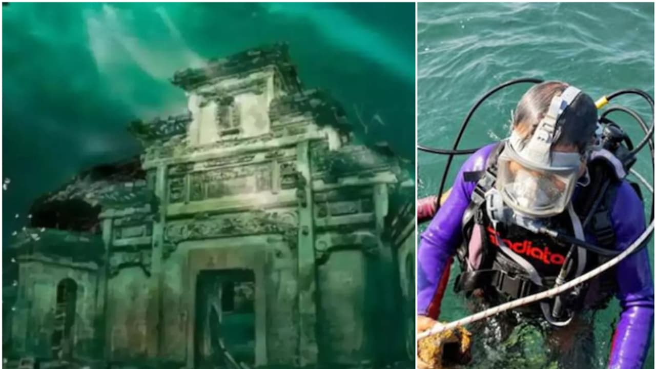 4000 വർഷം പഴക്കം, ശ്രീകൃഷ്ണന്റെ കർമഭൂമി; അതിപുരാതന നഗരം തേടി എഎസ്ഐ സംഘം പര്യവേക്ഷണത്തിനായി കടലിനടിയിൽ 4000 വർഷം പഴക്കം, ശ്രീകൃഷ്ണന്റെ കർമഭൂമി; അതിപുരാതന നഗരം തേടി എഎസ്ഐ സംഘം പര്യവേക്ഷണത്തിനായി കടലിനടിയിൽ