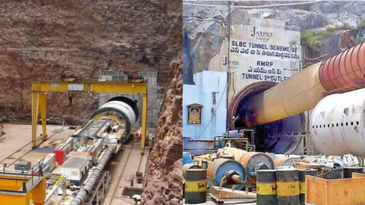 തെലങ്കാനയില്‍ ഡാമിന് പിന്നിൽ നിര്‍മാണത്തിലിരുന്ന തുരങ്കം തകര്‍ന്നു; 7 തൊഴിലാളികള്‍ കുടുങ്ങിയതായി സംശയം