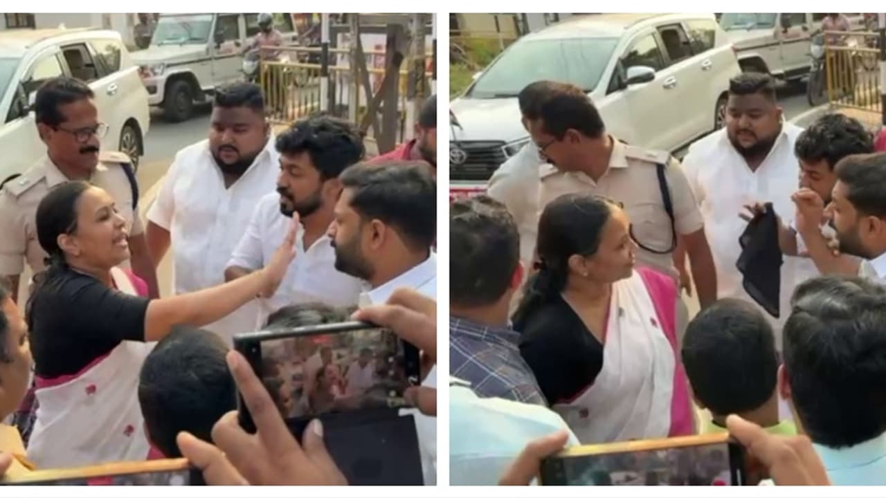 ആശാപ്രവർത്തകരുടെ പ്രശ്നങ്ങൾ പരിഹരിക്കാത്തതിൽ പ്രതിഷേധം; മന്ത്രി വീണ ജോർജിനെ കരിങ്കൊടി കാണിച്ച് യൂത്ത്കോൺഗ്രസ് ആശാപ്രവർത്തകരുടെ പ്രശ്നങ്ങൾ പരിഹരിക്കാത്തതിൽ പ്രതിഷേധം; മന്ത്രി വീണ ജോർജിനെ കരിങ്കൊടി കാണിച്ച് യൂത്ത്കോൺഗ്രസ്