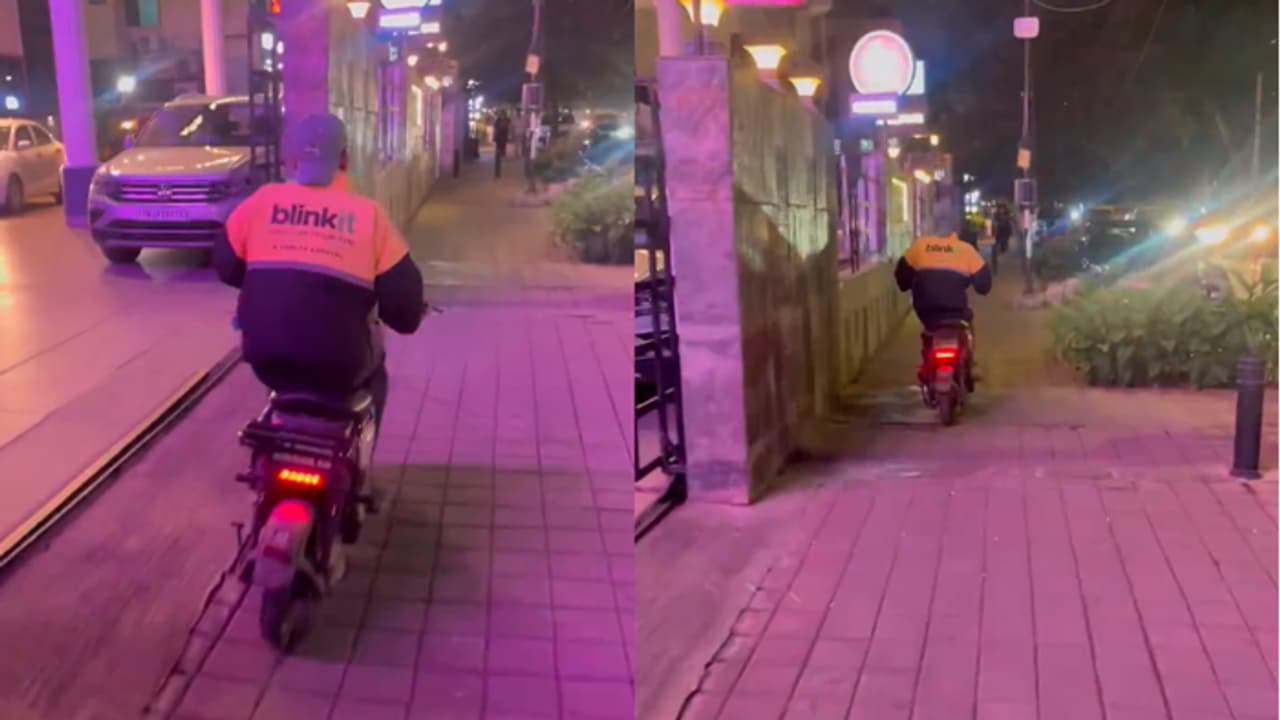 ಫುಟ್ಪಾತ್ ಮೇಲೆ ಸಾಗಿದ ಬ್ಲಿಂಕಿಟ್ ಎಜೆಂಟ್, ವಿಡಿಯೋ ಬೆನ್ನಲ್ಲೇ ಬೆಂಗಳೂರು ಪೊಲೀಸ್ ಮಾಡಿದ್ದೇನು? ಫುಟ್ಪಾತ್ ಮೇಲೆ ಸಾಗಿದ ಬ್ಲಿಂಕಿಟ್ ಎಜೆಂಟ್, ವಿಡಿಯೋ ಬೆನ್ನಲ್ಲೇ ಬೆಂಗಳೂರು ಪೊಲೀಸ್ ಮಾಡಿದ್ದೇನು?