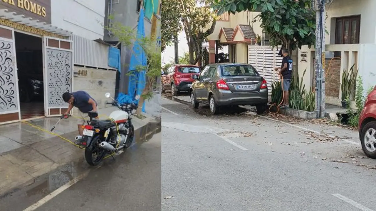 ಬೆಂಗಳೂರು: ಮನೆಯ ಮುಂದೆ ಕಾರು, ಬೈಕ್ ತೊಳೆದವರಿಗೆ 5.6 ಲಕ್ಷ ದಂಡ ಹಾಕಿದ ಜಲಮಂಡಳಿ! ಬೆಂಗಳೂರು: ಮನೆಯ ಮುಂದೆ ಕಾರು, ಬೈಕ್ ತೊಳೆದವರಿಗೆ 5.6 ಲಕ್ಷ ದಂಡ ಹಾಕಿದ ಜಲಮಂಡಳಿ!