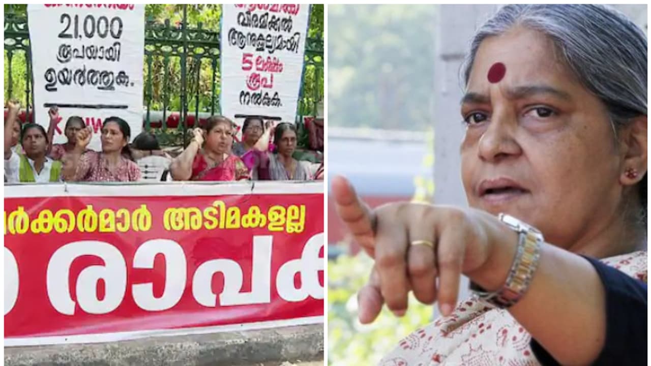 'ആശാ വർക്കർമാരുടെ സമരം ന്യായം'; ഒത്തുതീർപ്പാക്കാൻ കേരള സർക്കാർ ഇടപെടണമെന്ന് ആനി രാജ 'ആശാ വർക്കർമാരുടെ സമരം ന്യായം'; ഒത്തുതീർപ്പാക്കാൻ കേരള സർക്കാർ ഇടപെടണമെന്ന് ആനി രാജ