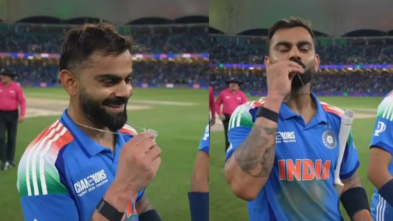 ಅನುಷ್ಕಾ ಮೇಲೆ ಕೊಹ್ಲಿಗೆ ಅದೆಷ್ಟು ಪ್ರೀತಿ! ಪಾಕ್ ಎದುರು ಶತಕ ಸಿಡಿಸಿ ರಿಂಗ್ಗೆ ಕಿಸ್ ಕೊಟ್ಟಿದ್ದೇಕೆ ವಿರಾಟ್? ಅನುಷ್ಕಾ ಮೇಲೆ ಕೊಹ್ಲಿಗೆ ಅದೆಷ್ಟು ಪ್ರೀತಿ! ಪಾಕ್ ಎದುರು ಶತಕ ಸಿಡಿಸಿ ರಿಂಗ್ಗೆ ಕಿಸ್ ಕೊಟ್ಟಿದ್ದೇಕೆ ವಿರಾಟ್?