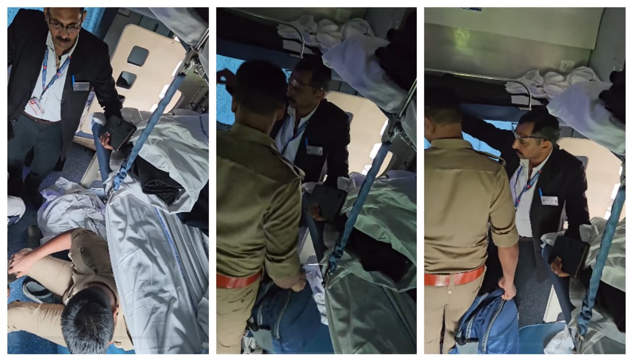 'ഇറങ്ങ്. പോയി ജനറൽ കോച്ചിൽ നിൽക്ക്'; ടിക്കറ്റില്ലാതെ എസിയിൽ കയറിയ പോലീസ് ഉദ്യോഗസ്ഥനോട് ടിടിഇ, വീഡിയോ വൈറൽ 'ഇറങ്ങ്. പോയി ജനറൽ കോച്ചിൽ നിൽക്ക്'; ടിക്കറ്റില്ലാതെ എസിയിൽ കയറിയ പോലീസ് ഉദ്യോഗസ്ഥനോട് ടിടിഇ, വീഡിയോ വൈറൽ
