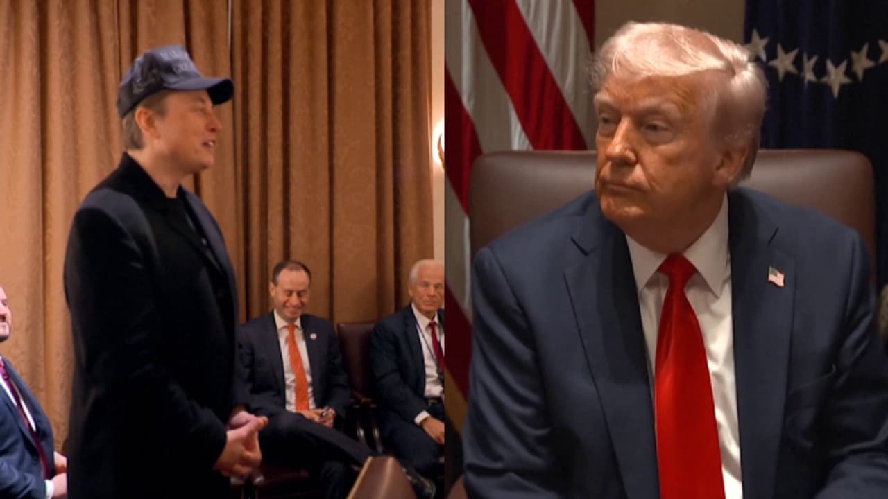 ട്രംപിന്റെ ആദ്യ ക്യാബിനറ്റ് യോഗം: ചെലവ് ചുരുക്കിയില്ലെങ്കിൽ കനത്ത സാമ്പത്തിക പ്രതിസന്ധി നേരിടുമെന്ന് മസ്ക് ട്രംപിന്റെ ആദ്യ ക്യാബിനറ്റ് യോഗം: ചെലവ് ചുരുക്കിയില്ലെങ്കിൽ കനത്ത സാമ്പത്തിക പ്രതിസന്ധി നേരിടുമെന്ന് മസ്ക്