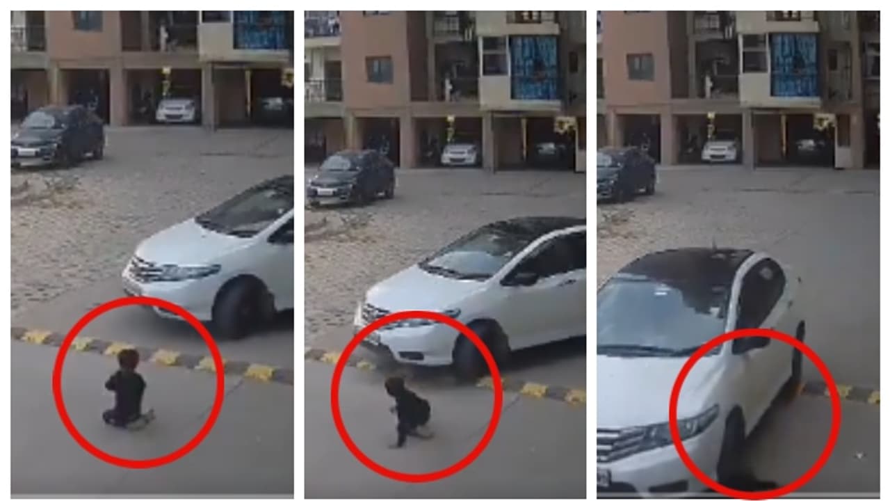 കളി കണ്ട് ഗ്രൗണ്ടിലിരിക്കുന്ന അഞ്ച് വയസുകാരനെ ഇടിച്ചിട്ട് രക്ഷപ്പെടുന്ന യുവതി; സിസിടിവി വീഡിയോ വൈറൽ