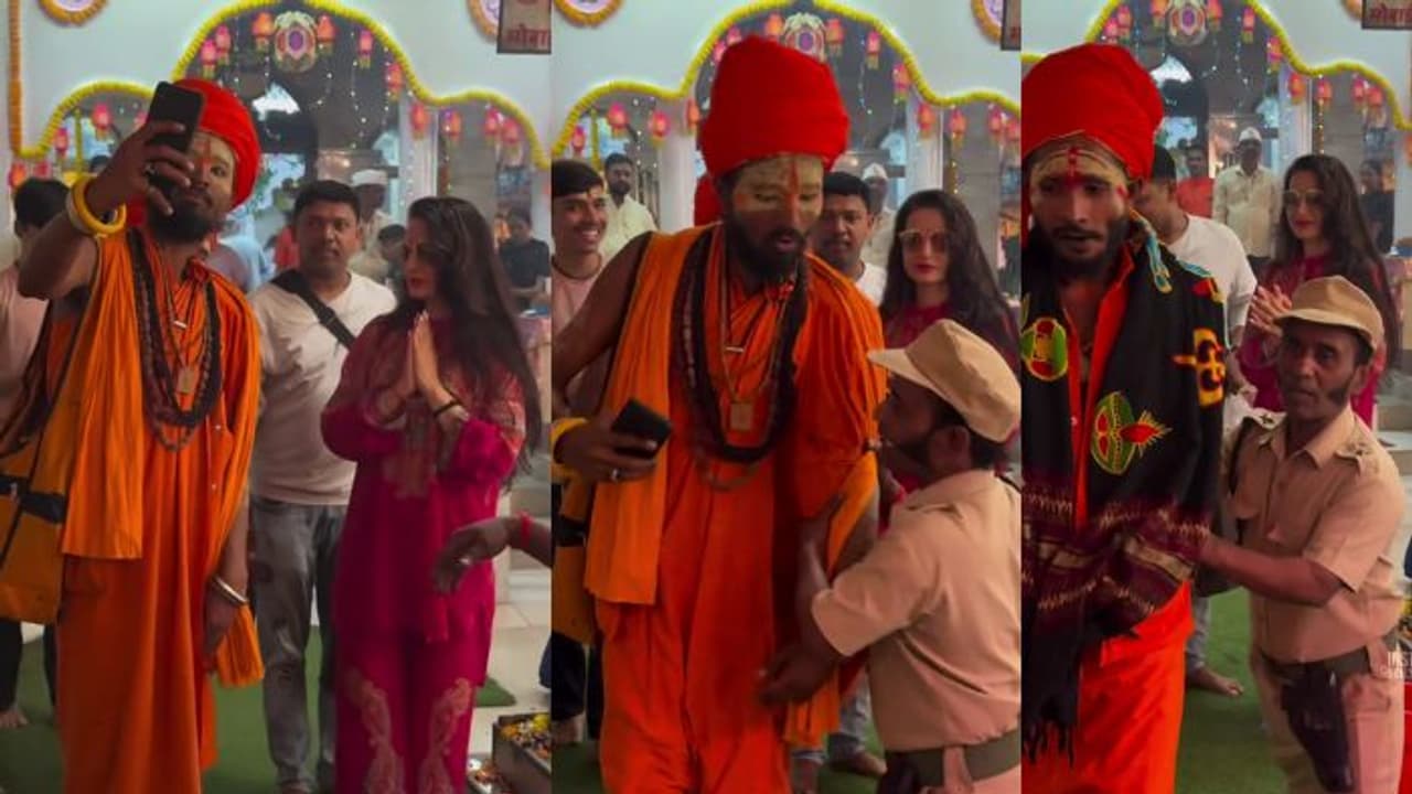 ನಟಿ ಜೊತೆ ಸೆಲ್ಫಿ ಕ್ಲಿಕ್ಕಿಸಿಕೊಳ್ಳುತ್ತಿದ್ದ ಸ್ವಾಮೀಜಿಯನ್ನ ತಳ್ಳಿ ಬಿಟ್ರು; ಮೋಹ, ಮಾಯೆ ಇನ್ನೂ ಹೋಗಿಲ್ವಾ?