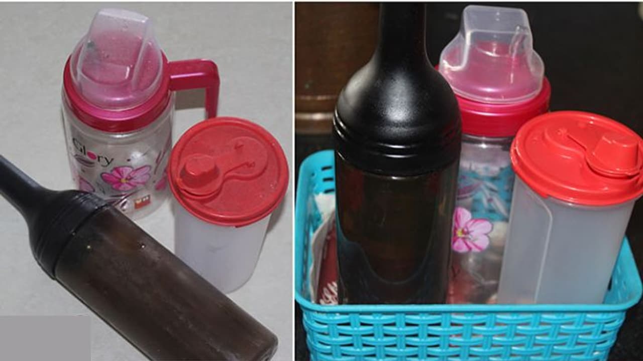 Remove grease from oil utensils