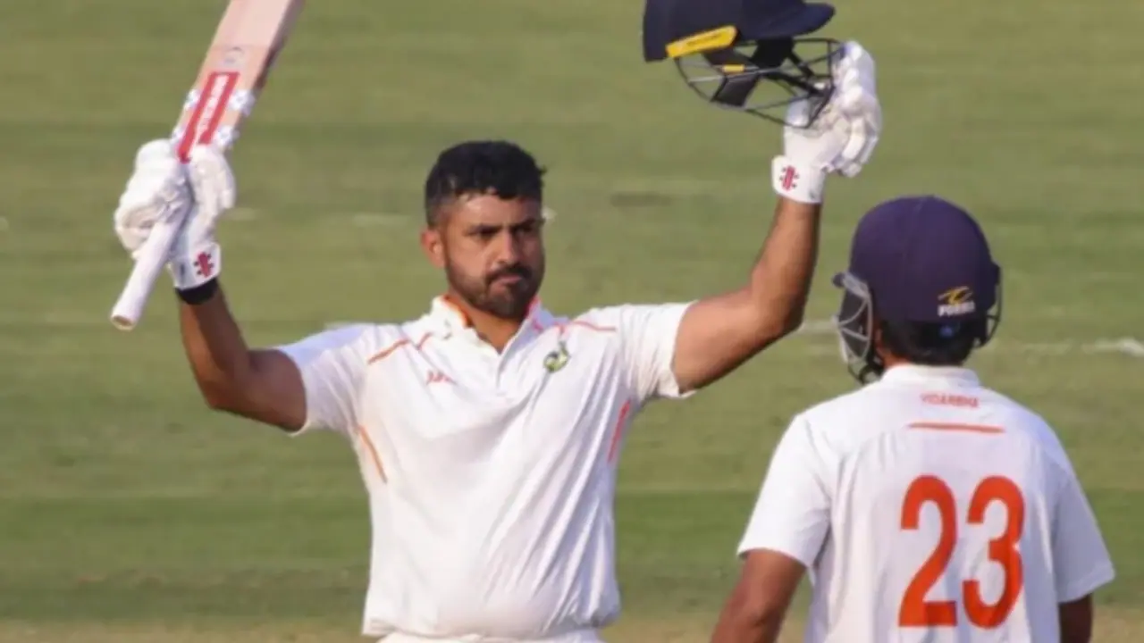 Ranji Trophy Final, VID vs KER: Karun Nair knocks BCCI's door harder with a century against Kerala (WATCH) Ranji Trophy Final, VID vs KER: Karun Nair knocks BCCI's door harder with a century against Kerala (WATCH)