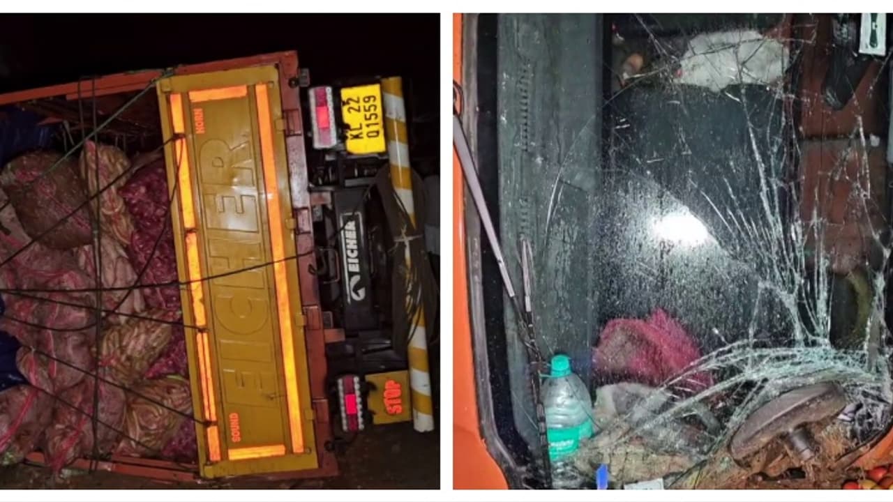 താമരശ്ശേരിയിൽ പച്ചക്കറി ലോറി മറിഞ്ഞ് അപകടം; തിരുവനന്തപുരം സ്വദേശികളായ ഡ്രൈവർക്കും ക്ലീനർക്കും പരിക്ക് താമരശ്ശേരിയിൽ പച്ചക്കറി ലോറി മറിഞ്ഞ് അപകടം; തിരുവനന്തപുരം സ്വദേശികളായ ഡ്രൈവർക്കും ക്ലീനർക്കും പരിക്ക്