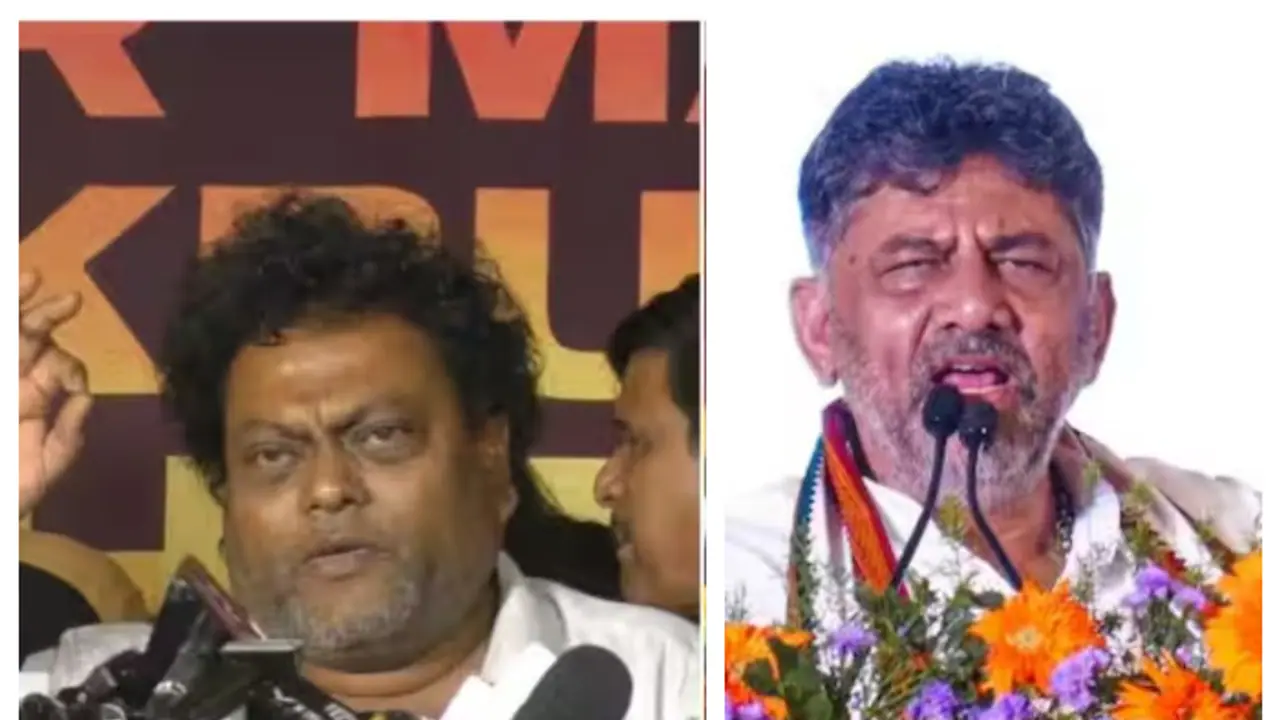 ಡಿಕೆ ಶಿವಕುಮಾರ್ ವೇದಿಕೆ ಮೇಲೆ ಸಾಧು ಕೋಕಿಲಾ ತಲೆ ಸವರಿದ್ದು ಭಾರೀ ಹೈಲೈಟ್ ಆಗ್ತಿದೆ, ಯಾಕೆ? ಡಿಕೆ ಶಿವಕುಮಾರ್ ವೇದಿಕೆ ಮೇಲೆ ಸಾಧು ಕೋಕಿಲಾ ತಲೆ ಸವರಿದ್ದು ಭಾರೀ ಹೈಲೈಟ್ ಆಗ್ತಿದೆ, ಯಾಕೆ?