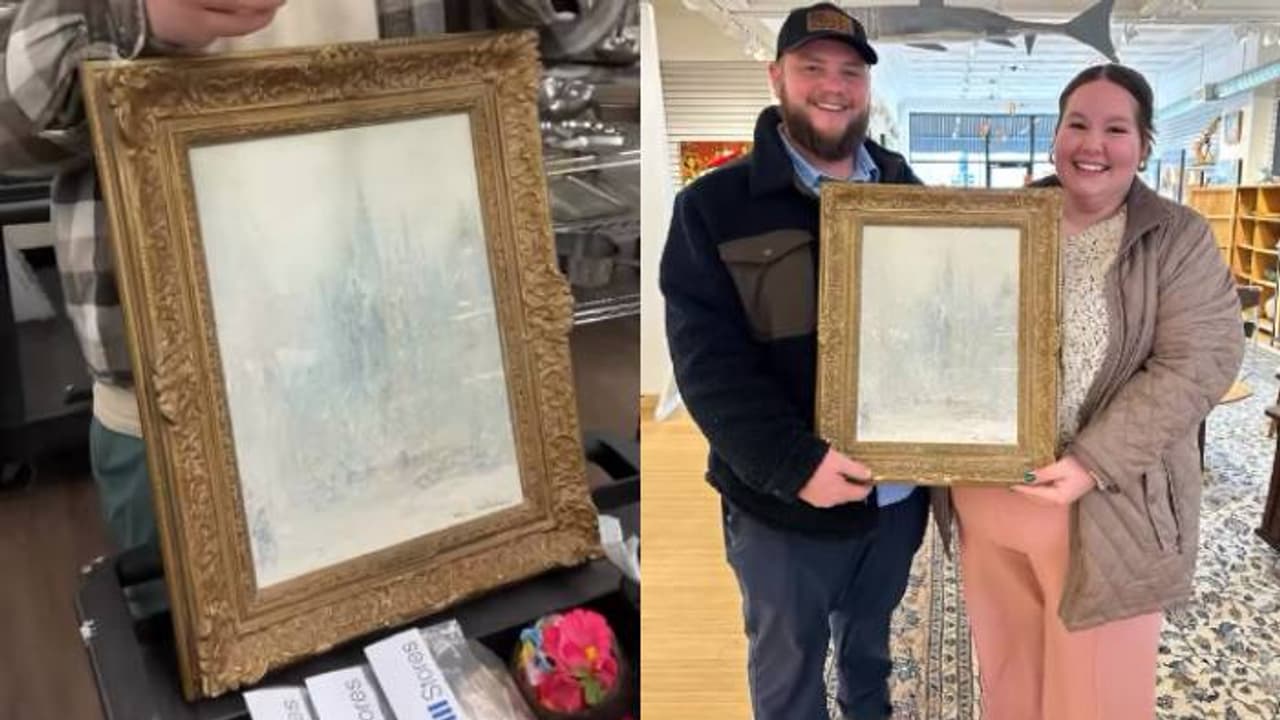 കഥ മാറി; വെറും 250 രൂപയ്ക്ക് വാങ്ങിയ പെയിന്റിംഗ്, കൗതുകം കൊണ്ട് സൂക്ഷിച്ച് നോക്കിയപ്പോൾ ഞെട്ടി..! കഥ മാറി; വെറും 250 രൂപയ്ക്ക് വാങ്ങിയ പെയിന്റിംഗ്, കൗതുകം കൊണ്ട് സൂക്ഷിച്ച് നോക്കിയപ്പോൾ ഞെട്ടി..!