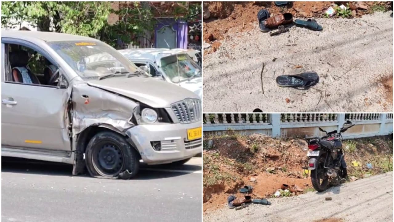 അമിത വേഗത്തിൽ കുതിച്ചെത്തിയ കാറിടിച്ചു, ദമ്പതികൾക്കും മകള്‍ക്കും ഗുരുതര പരിക്ക്