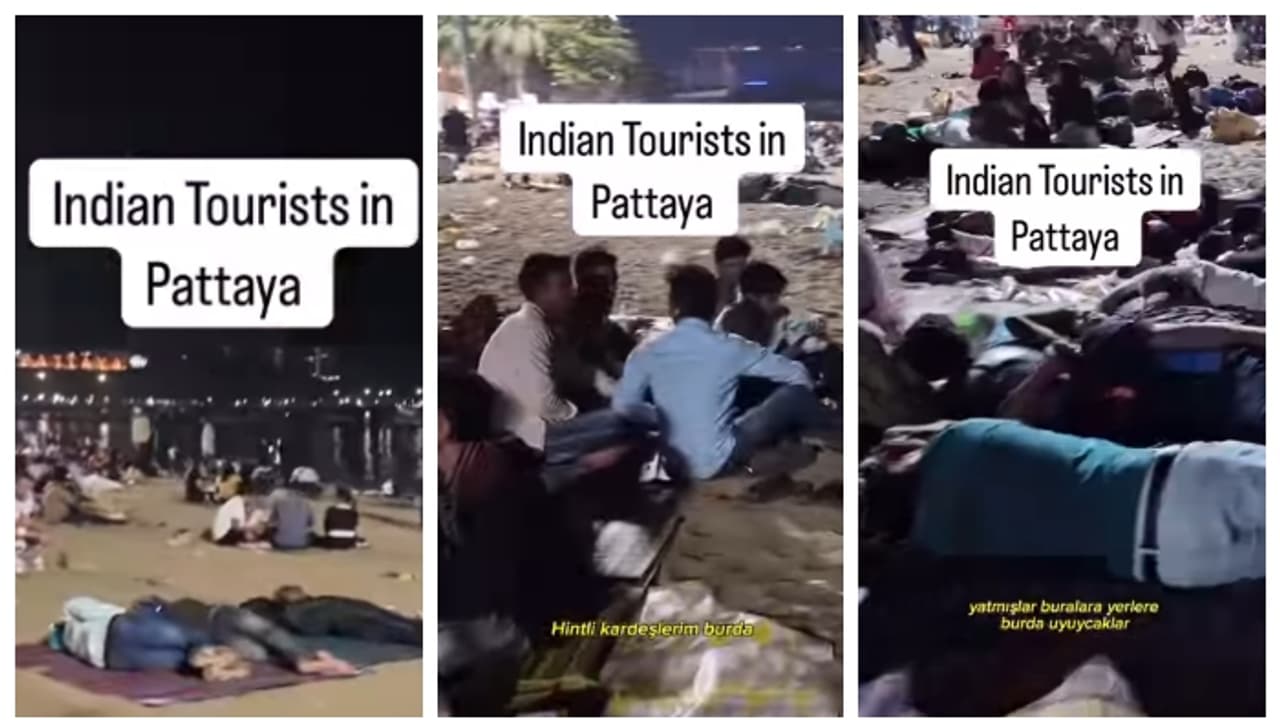 പട്ടായ ബീച്ചിൽ മാലിന്യം വലിച്ചെറിഞ്ഞ്, അടിച്ച് ഓഫായി, കിടന്നുറങ്ങുന്ന ഇന്ത്യന് സഞ്ചാരികൾ; വീഡിയോ വൈറൽ പട്ടായ ബീച്ചിൽ മാലിന്യം വലിച്ചെറിഞ്ഞ്, അടിച്ച് ഓഫായി, കിടന്നുറങ്ങുന്ന ഇന്ത്യന് സഞ്ചാരികൾ; വീഡിയോ വൈറൽ