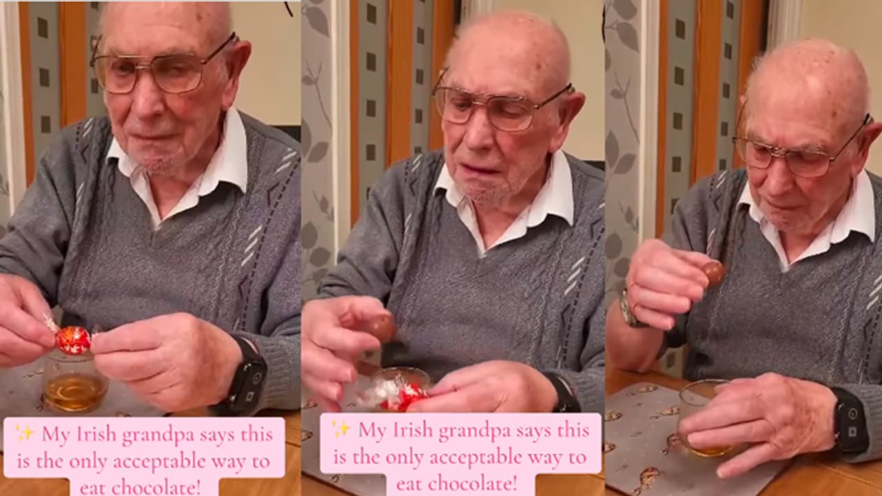 ಚಾಕೋಲೇಟ್ ತಿನ್ನೋ ಸರಿಯಾದ ವಿಧಾನ ಹೇಗೆ? 92ರ ಅಜ್ಜ ಹೇಳಿಕೊಡ್ತಾರೆ ನೋಡಿ ಚಾಕೋಲೇಟ್ ತಿನ್ನೋ ಸರಿಯಾದ ವಿಧಾನ ಹೇಗೆ? 92ರ ಅಜ್ಜ ಹೇಳಿಕೊಡ್ತಾರೆ ನೋಡಿ