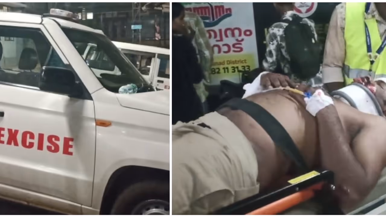 ലഹരി മരുന്ന് പരിശോധനക്കിടെ എക്സൈസ് ഉദ്യോഗസ്ഥന് നേരെ ആക്രമണം, വണ്ടിയിടിപ്പിച്ചു, തലക്ക് സാരമായി പരിക്ക് ലഹരി മരുന്ന് പരിശോധനക്കിടെ എക്സൈസ് ഉദ്യോഗസ്ഥന് നേരെ ആക്രമണം, വണ്ടിയിടിപ്പിച്ചു, തലക്ക് സാരമായി പരിക്ക്