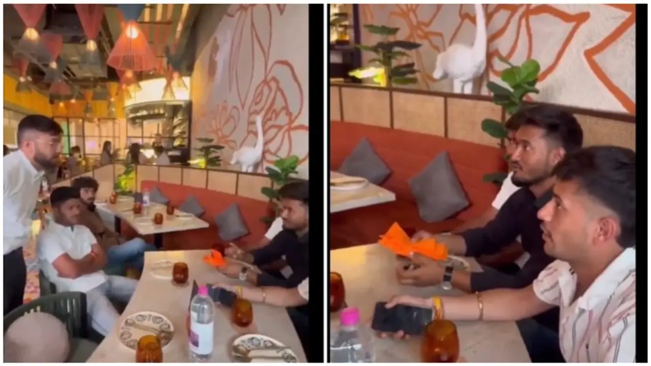 'Hindu Dharma ke sath majak': Karni Sena members create ruckus over saffron napkins at Indore mall (WATCH) 'Hindu Dharma ke sath majak': Karni Sena members create ruckus over saffron napkins at Indore mall (WATCH)