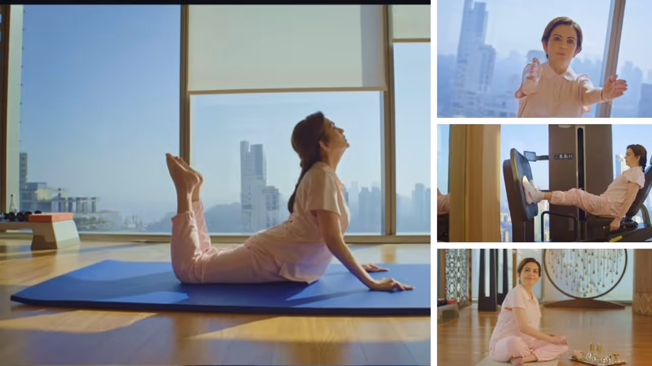 61ನೇ ವಯಸ್ಸಿನಲ್ಲೂ ಯೋಗ, ಜಿಮ್ – ಫಿಟ್ನೆಸ್ ವಿಡಿಯೋ ಹಂಚಿಕೊಂಡ ನೀತಾ ಅಂಬಾನಿ 61ನೇ ವಯಸ್ಸಿನಲ್ಲೂ ಯೋಗ, ಜಿಮ್ – ಫಿಟ್ನೆಸ್ ವಿಡಿಯೋ ಹಂಚಿಕೊಂಡ ನೀತಾ ಅಂಬಾನಿ