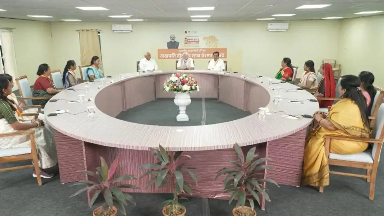 PM Modi’s unique boardroom style interaction with Lakhpati Didis in Gujarat (WATCH)
