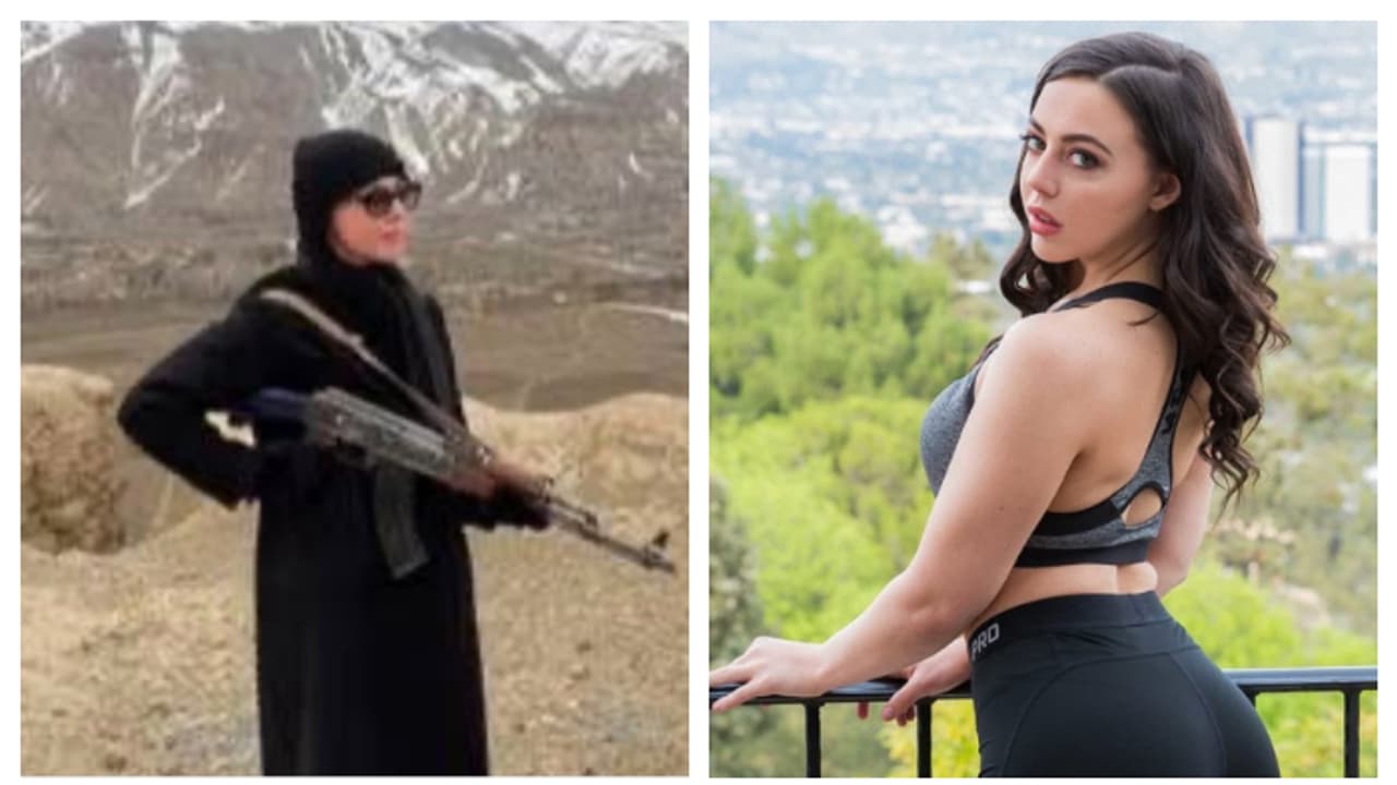 എകെ 47 കൈയിലേന്തി നീലച്ചിത്ര നടി അഫ്ഗാനിൽ, താലിബാന്റെ കാപട്യം വെളിവായെന്ന് രൂക്ഷ വിമർശനം 