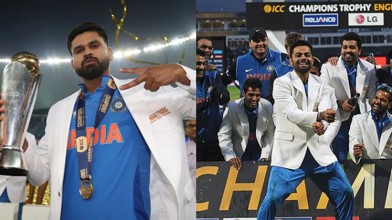 Champions Trophy 2025: Shreyas Iyer does young Virat Kohli's 2013 celebration after India's title win (WATCH)
