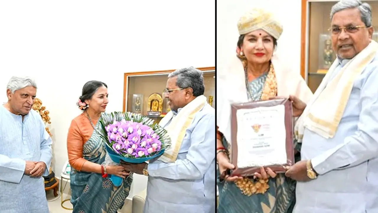 Shabana Azmi honoured with Lifetime Achievement Award at 16th International Film Festival held in Bengaluru Shabana Azmi honoured with Lifetime Achievement Award at 16th International Film Festival held in Bengaluru