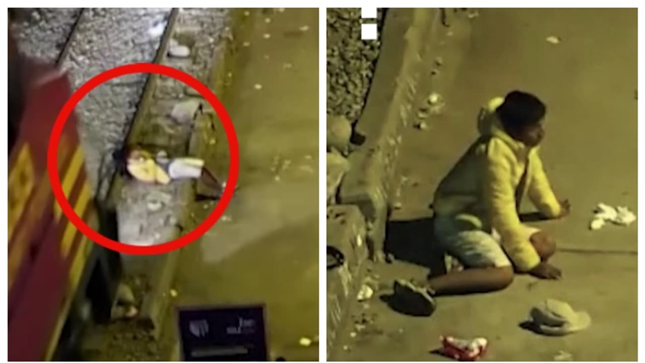 മദ്യപിച്ച് ബോധം പോയപ്പോൾ തലവച്ച് കിടന്നത് റെയിൽ പാളത്തിൽ; ഇതിനും മുകളിൽ ഒരു രക്ഷപ്പെടലില്ല; വീഡിയോ വൈറല്‍ 