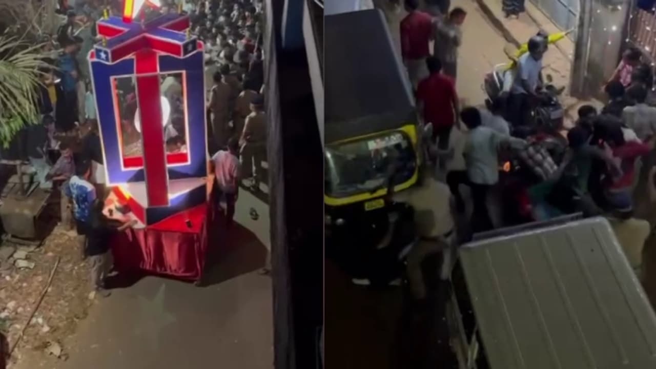 ക്ഷേത്രോത്സവത്തിനിടെ സംഘര്‍ഷം, തടയാന്‍ ശ്രമിച്ച പൊലീസിനെ ആക്രമിച്ചു; ബിജെപി സിപിഎം പ്രവർത്തകർക്കെതിരെ കേസ്
