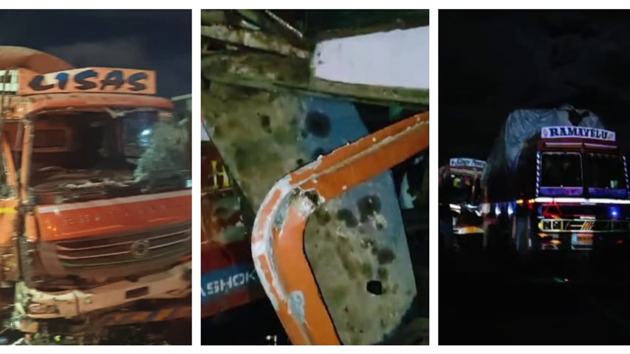 തൃശ്ശൂരിൽ നിർത്തിയിട്ട ലോറിയിൽ മറ്റൊരു ലോറി വന്നിടിച്ചു, ക്ലീനർ മരിച്ചു; തിരുവനന്തപുരത്തും പാലക്കാടും അപകടം തൃശ്ശൂരിൽ നിർത്തിയിട്ട ലോറിയിൽ മറ്റൊരു ലോറി വന്നിടിച്ചു, ക്ലീനർ മരിച്ചു; തിരുവനന്തപുരത്തും പാലക്കാടും അപകടം