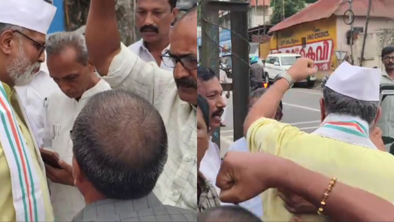 Mahatma Gandhi's grandson Tushar Gandhi claims Sangh spreading 'cancer'; gets heckled by activists in Kerala Mahatma Gandhi's grandson Tushar Gandhi claims Sangh spreading 'cancer'; gets heckled by activists in Kerala