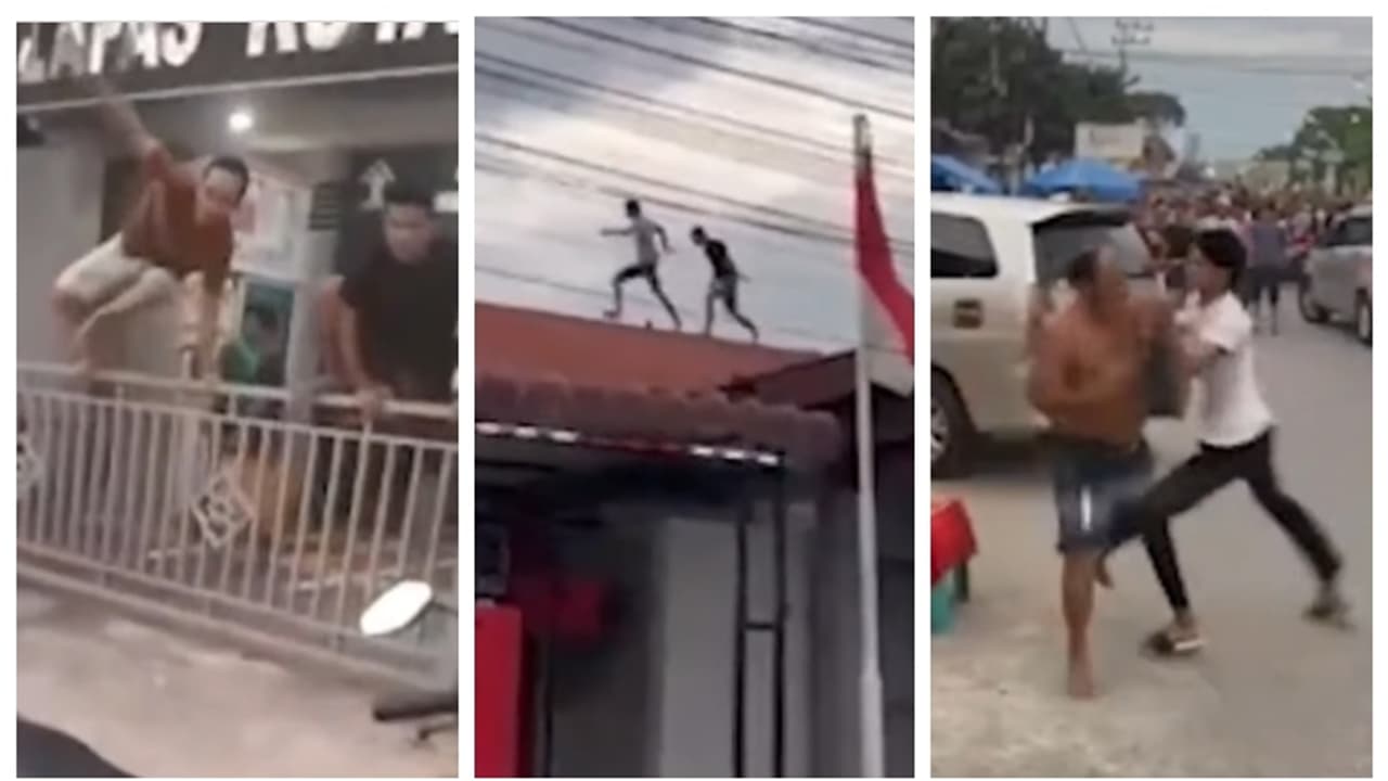 ജയിൽ ചാടി നഗരത്തിലൂടെ തലങ്ങും വിലങ്ങും ഓടുന്ന തടവുകാർ, പിടിക്കാനായി നാട്ടുകാർ; വീഡിയോ വൈറൽ ജയിൽ ചാടി നഗരത്തിലൂടെ തലങ്ങും വിലങ്ങും ഓടുന്ന തടവുകാർ, പിടിക്കാനായി നാട്ടുകാർ; വീഡിയോ വൈറൽ