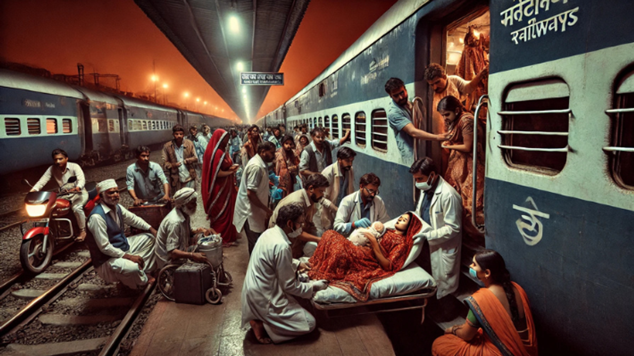  baby born in moving train india railway station halted for emergency delivery