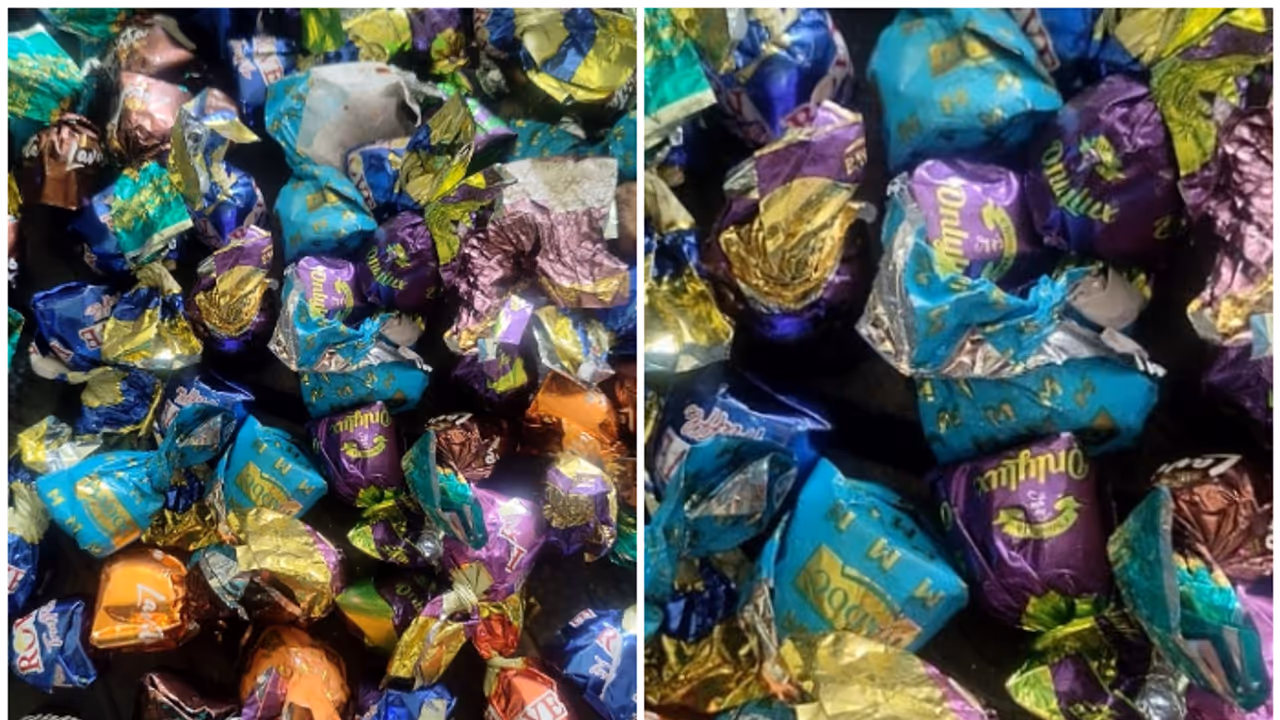 വലമ്പൂർ നിവാസികൾ രാവിലെ എണീറ്റുനോക്കിയപ്പോൾ വീടുകൾക്ക് മുമ്പിലും റോഡരികിലും മിഠായി വിതറിയ നിലയിൽ, ജനം ആശങ്കയിൽ വലമ്പൂർ നിവാസികൾ രാവിലെ എണീറ്റുനോക്കിയപ്പോൾ വീടുകൾക്ക് മുമ്പിലും റോഡരികിലും മിഠായി വിതറിയ നിലയിൽ, ജനം ആശങ്കയിൽ