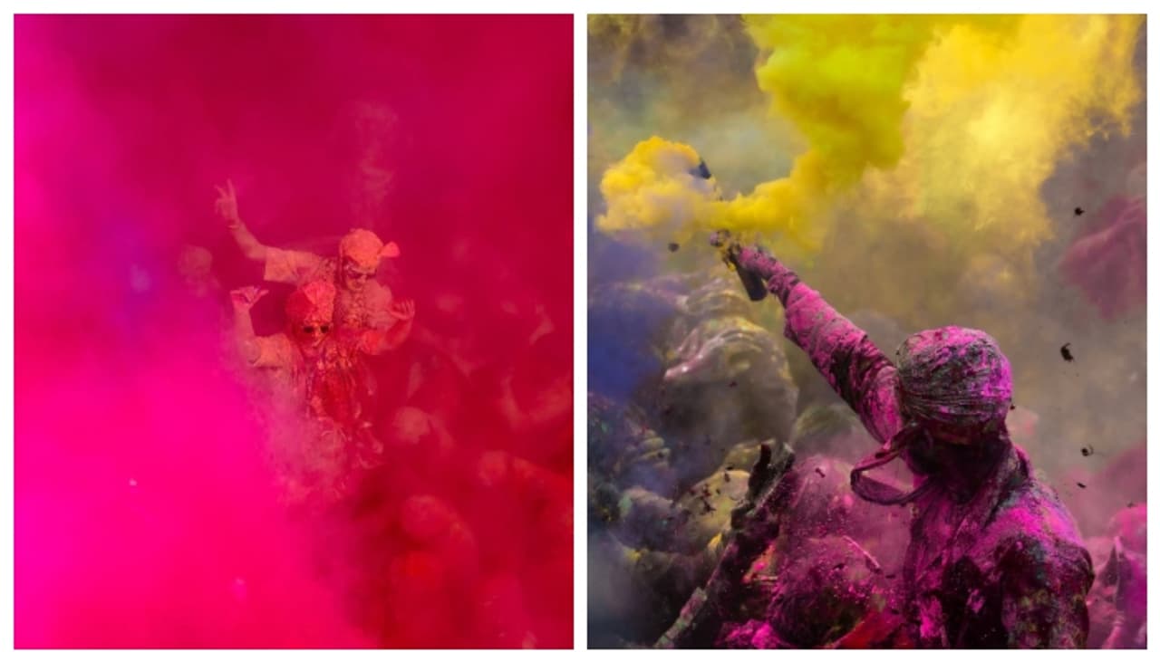 നിറങ്ങളുടെ ആഘോഷം; കാണാം വൃന്ദാവനത്തിലെ ഹോളി ആഘോഷത്തിന്‍റെ വൈറല്‍ ചിത്രങ്ങൾ