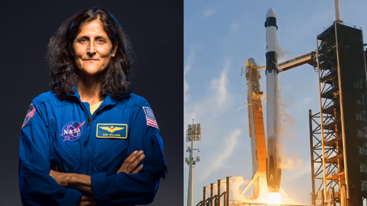 Why did Sunita Williams go into space? How did she get stuck? When will she come back to Earth? nasa ISSS pace X Falcon 9